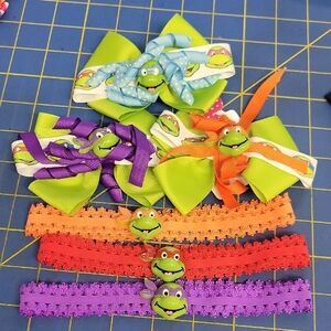 Teenage Mutant Ninja Turtle Hair Bows & Headbands Set of 6